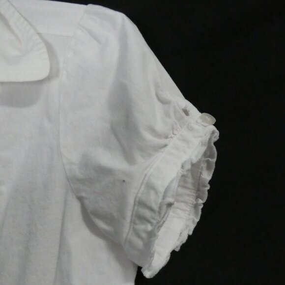 Unbranded | P2P 15.5 inches measured | Elegant White V-Neck Ruffled Blouse - Picture 5 of 13